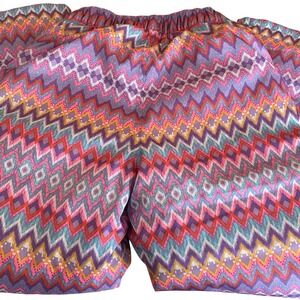 Children's Place Kids Girls 10 Fleece Lined Snow Pants Ski Pants Colorful Geo